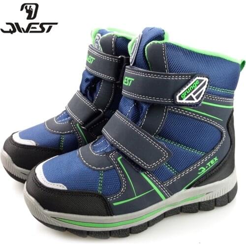 QWEST (by FLAMINGO) Fur Keep Warm Anti-slip waterproof High Quality Kid Snow Boots for Boy Size 31-36 Free Shipping 82M-YC-1055