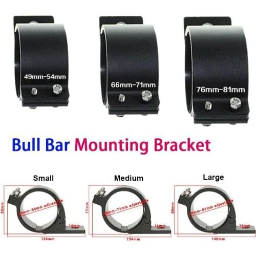 Adjustable Bull Bar Tube Bar Mounting Bracket Clamps Holder Kit for Off-road Offroad LED HID Driving Light Led Work Light Bar
