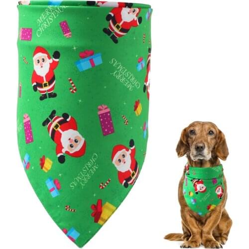 Christmas Dog Bandanas Large Pet Scarf Pet Bandana For Dog Washable Bow ties Collar Cat Dog Scarf Large Dog Accessories