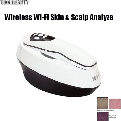 TDOUBEAUTY BM-999 Wireless Charging Technology Wireless WI-FI Skin&Scalp Auto Analyzer Skin Cream For Cuts & Burns Skin (Black)