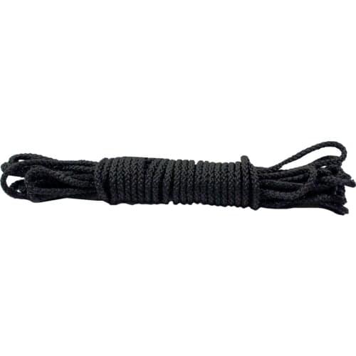 9Mx4mm Heavy Duty Double Braided Nylon Marine Dock Line/Boat Mooring Rope Black