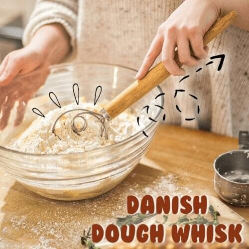 The Danish Dough Whisk Stainless Steel Danish Dough Whisk and Bread Lame Best Dough Scoring Tool Cake Tools for Artisan