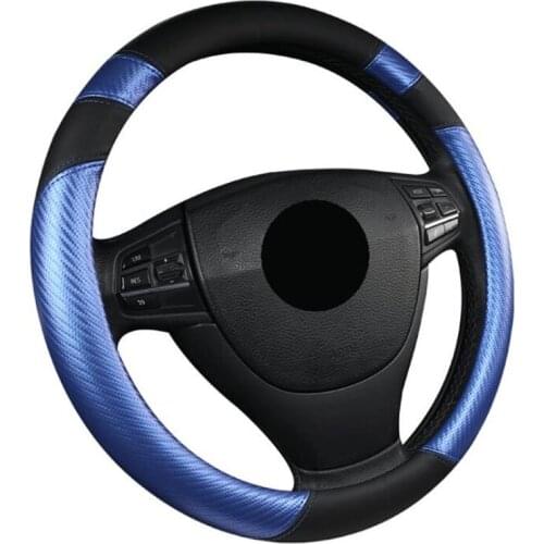 Micro Fiber Leather Standard Car Steering Wheel Cover 14-15" Braid on the Steering-wheel Funda Volante Auto Car Styling