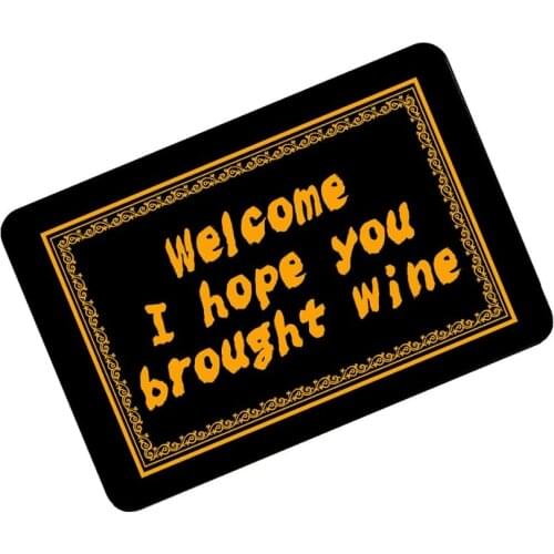 Funny Doormats Welcome I Hope You Bought Wine Retro Frame Entrace Mats