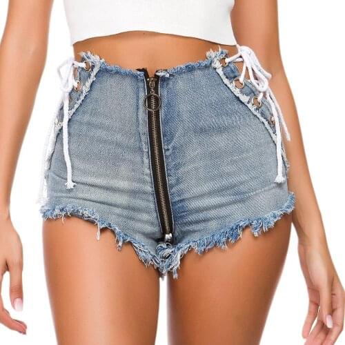 Highwaisted Mini Jeans Shorts Women Hollow out Sexy Booty Mini Blue Shorts Sexy Denim Shorts Jeans High Waist Clubwears