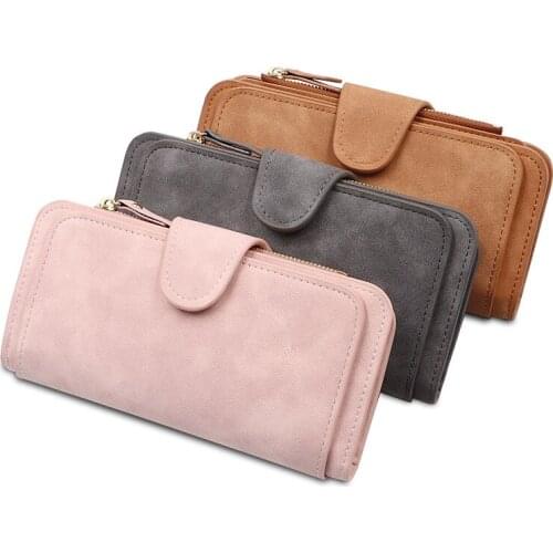 Women Wallet Female Purse Leather Wallet Long Coin Purse Card Holder Money Clutch Multifunction Carteira Feminina