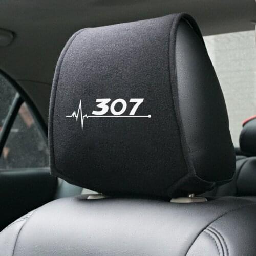 1PCS Car seat headrest cover for Peugeot 307 308 Accessories Car Styling