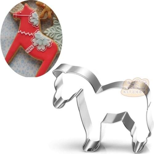 1pcs patisserie reposteria Bakery Animal Horse Mold Metal Stainless Steel Cookie Cutter Fondant Cake Decor Biscuit Pastry Mould