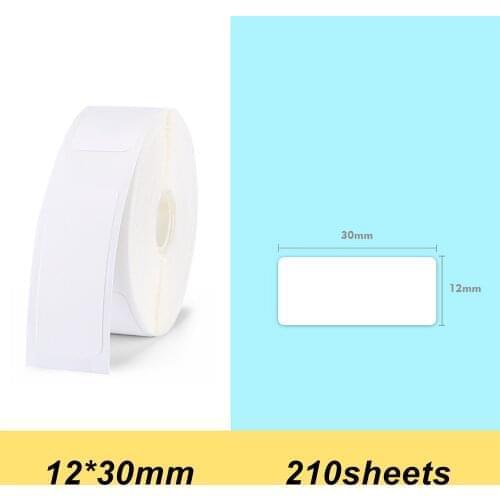 10 Rolls Thermal Printing Label Paper Barcode Price Size Name Blank Labels Waterproof Tear Resistant 12*30mm 210pcs/roll
