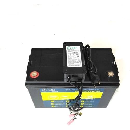 12V 100AH LiFePO4 Lithium Battery Pack+14.6V 10A Charger For RV Caravan UPS Solar System Electric Scooter US EU Free Tax