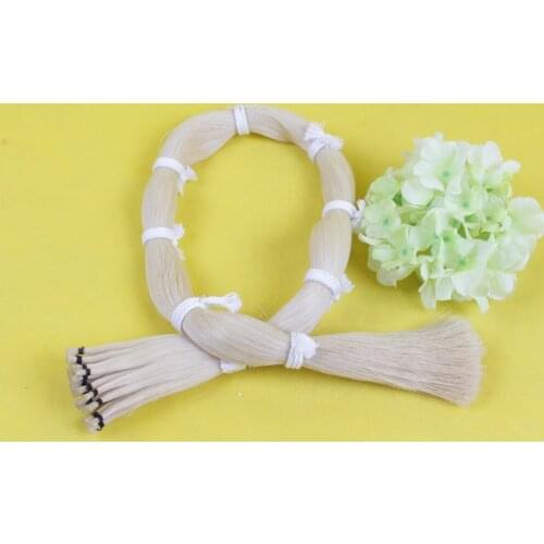 15 hanks High quality Stallion horsetail violin viola cello bow hair 80-85 cm Natural White Fine bow accessory