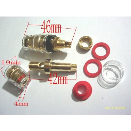 20PCS copper Speaker 4MM jack Binding Post for Power Amplifier Socket Terminals New