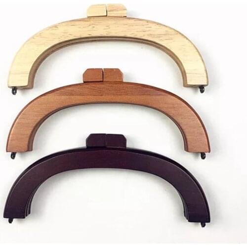 20cm Vintage Wooden Purse Frame Wood Clutch Mini Bag Handles Parts Handle Accessories Wooden Purse Handle Diy Handle Frame