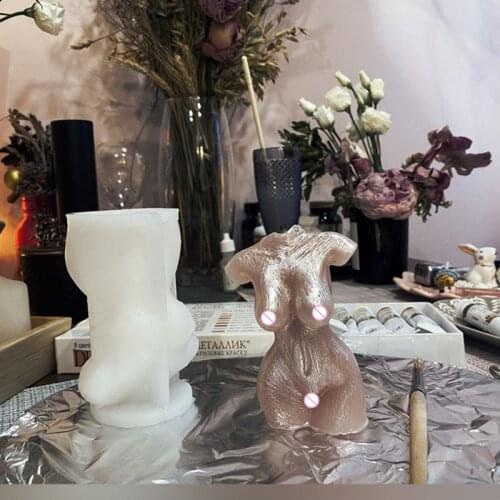 3D Human Body Candle Mold Female Figurines Silicone Wax Soap Chocolate Decorating Perfume Chocolate Fragrance Cake Sexy Mould