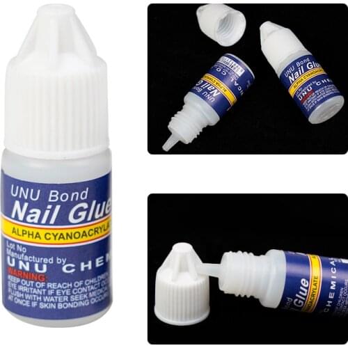 5Pcs/Pack False Nails Glue PRO Rhinestones Flat Bottom Acrylic UV Gel Adhesive Glue Polish Manicure Accessories Nail Glue H