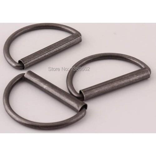 6pcs/lot Gunmetal Color alloy buckle Dee Ring D ring for Strap Backpack bag webbing accessories