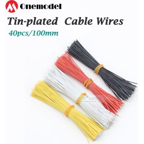 60pcs/set Tin-Plated Breadboard Jumper Cable Wire 100mm 28AWG For PVC Wire Electronic Silicone wire soft