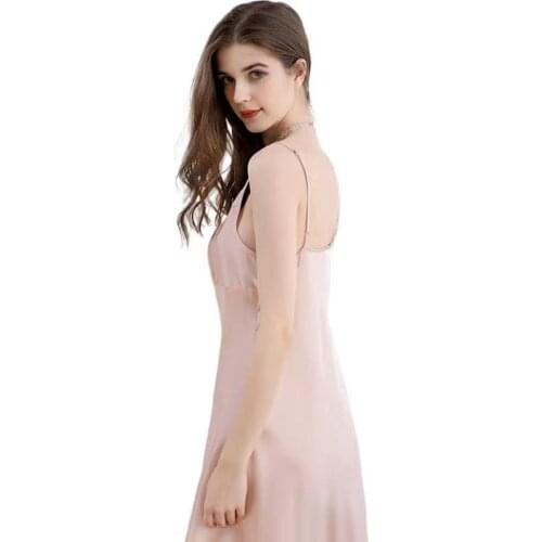 92% mulbery silk sexy suspender nightgown, light luxury and elegant ladies pajamas, home service