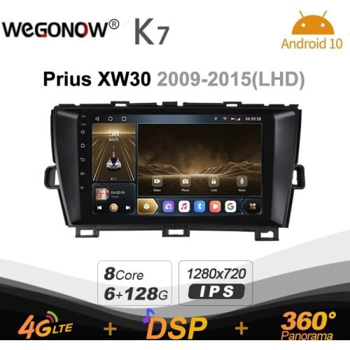 Android 10.0 6G+128G Ownice K7 Car autoradio Multimedia for Toyota Prius XW30 2009 - 2015 radio system unit 360 Panorama 4G LTE