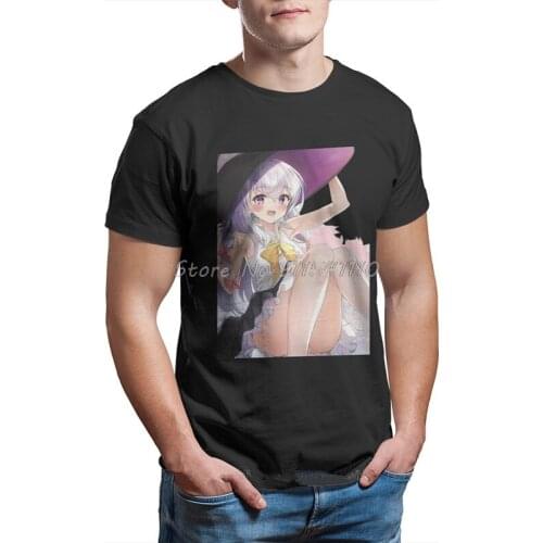 Wandering Witch The Journey of Elaina Fran Saya Anime Fabric TShirt Bottomless Elegant T Shirt Leisure Men Tee Shirt Trendy