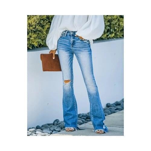 Ehuanhood Women's Flared Jeans