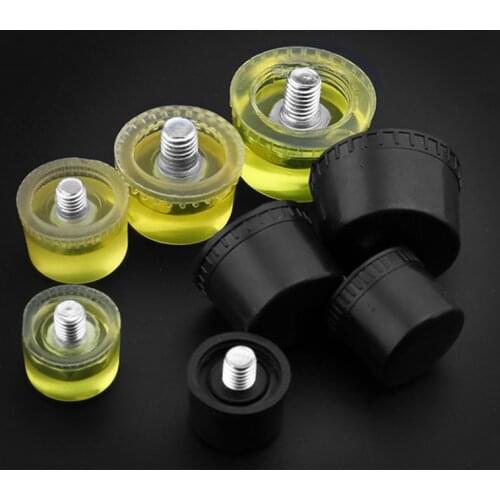 WEELEE 2pcs/lot Hammer Heads 25/30/35/40mm Double Face Soft Touch Hammer Head Plastic Coated Grip Head Mallet Hand Tool