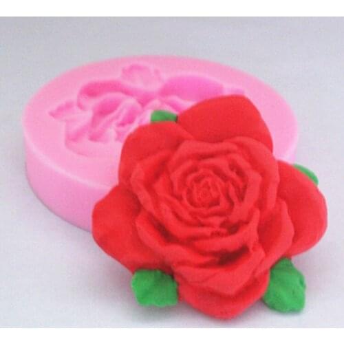 Cake decorating tools 3D Rose Flower Silicone Mold Fondant Gift Decorating Chocolate Cookie Soap Polymer Clay Baking Molds