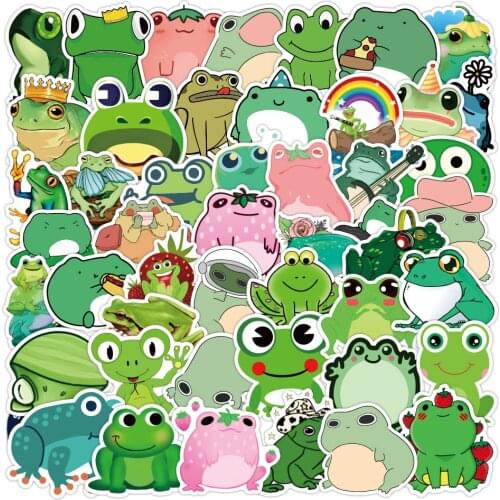 10/50pcs Interesting Frog Graffiti Stickers For Skateboard Helmet Gift Box Bicycle Computer Notebook Car Anime Cute Frog Toys
