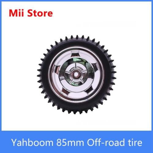 Yahboom DIY 85mm off-road robot wheel with coupling structure and screws for educational robot cars