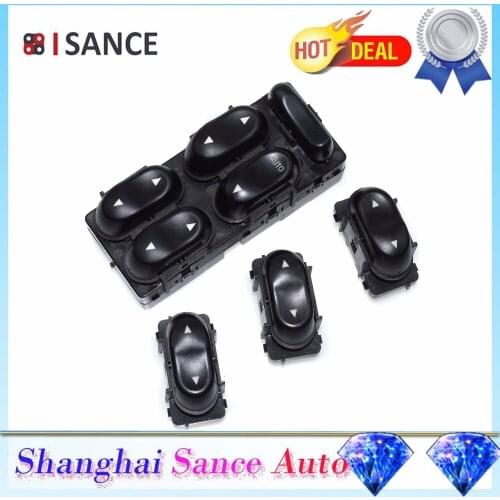 ISANCE 1 Master & 3 Single Power Window Switches Set 7 Pins For AU FEU7510NAB Ford Falcon Left Hand Front and Rear 9/98 to 9/02