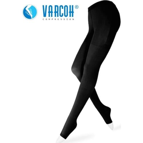 Compression Pantyhose for Men Women, Open Toe 30-40 mmHg Graduated Stockings for DVT, Varicose Veins, Relief Shin Splints, Edema