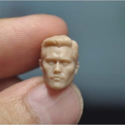 Blank 1/18 Scale Lee Byung-Hun Head Sculpt Unpainted Fit 3.75" Figure