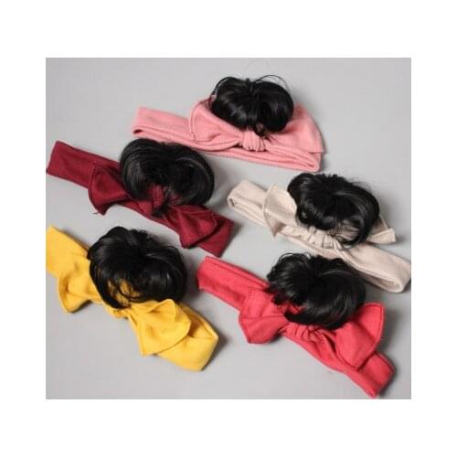 Baby Girls Cute Hair Accessories Kids Wigs Bow Headbands Newborn Bows Toddler Gift Newborn Photography Props Cute Turban