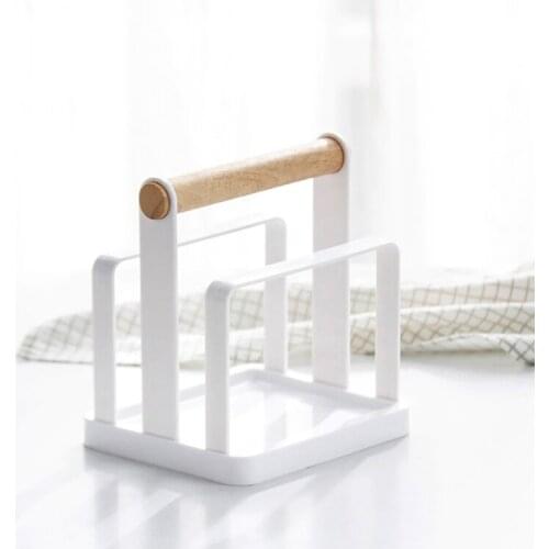 Multifunctional Kitchen Storage Rack Wooden Chopping Board Cutting Board Handle Drain Pan And Lid Rack Kitchen Supplies