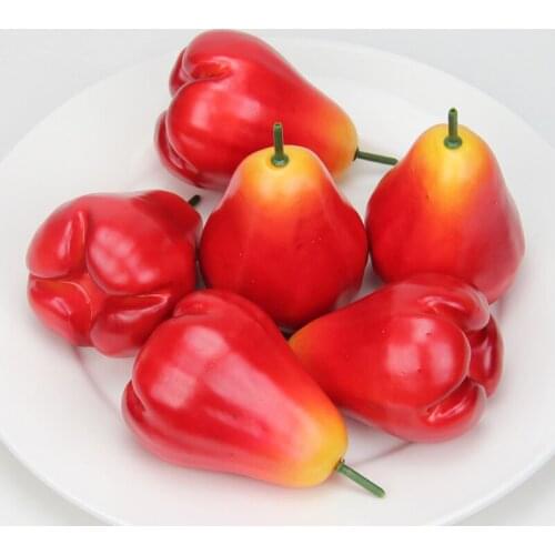 050 Simulation of wax apple foam fruit model photography props decoration window display 10*6.5cm