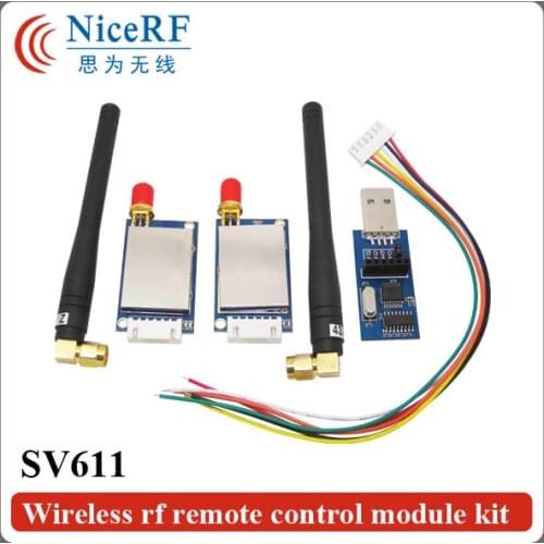 2pcs/lot SV611 915MHz RS485 Interface 20dBm Power Transmitter and Receiver Module
