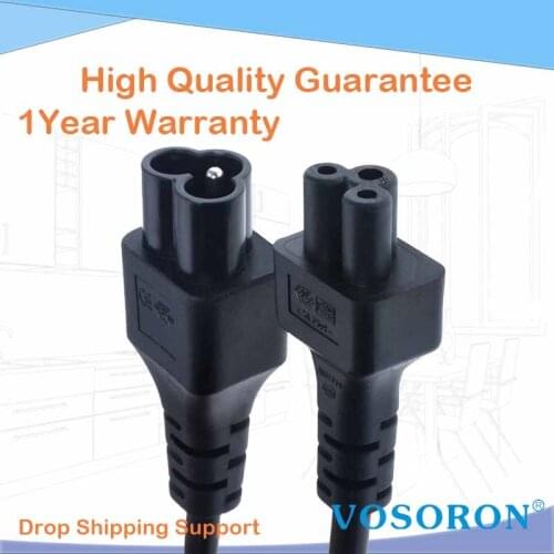 Micky 3Pin Male to Female Extension Cable ,IEC 320 C5 Female to C6 Male Extension Cable,About 50CM,1 PCS