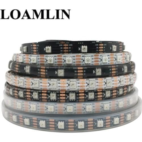 1-5m WS2813(WS2812B Update) RGB Led Pixel Strip 30/60/144 Pixels/Leds/m Dual-Signal Led Individual Addressable WS2812 IC DC5V