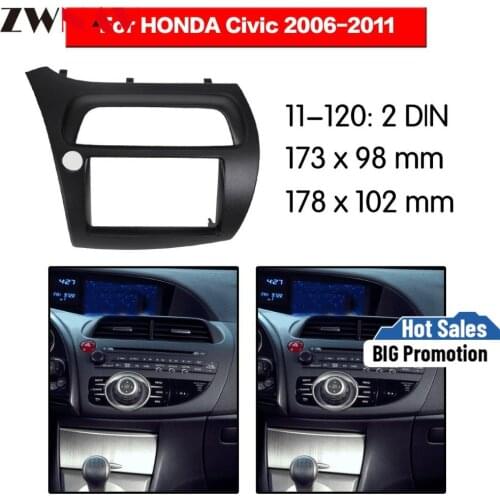 Car DVD Player frame For 2006-2011 Honda Civic 2DIN European LHD Auto Radio Multimedia NAVI fascia