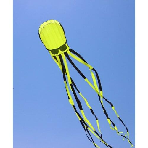 10m Adult Fun Tear-Resistant Kite Easy To Carry Big Pirate Octopus Single Line Children Kite Surfing Cute Animal Octopus Kite