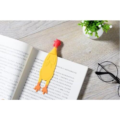 Scream chicken bookmark creative silicone bookmark scream chicken bookmark