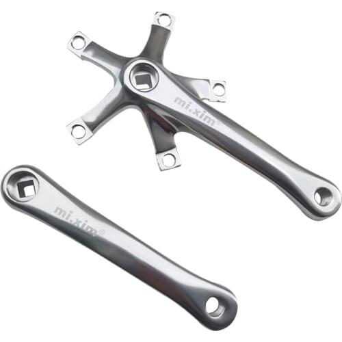 Mi.Xim Folding Bike Crank 165mm 130BCD Bike Crankset Aluminum Square Folding Bike Crankset