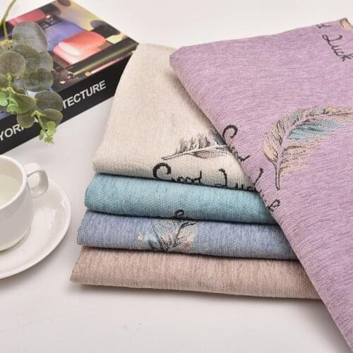 Width 110'' Simple Non Slip Chenille Jacquard Fabric By The Yard For Sofa Cushion Cover Pillow Tablecloth Material
