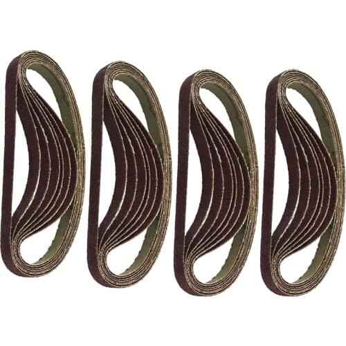 10x Sanding Belts 60/80/120/150/180/240/320/400/600/800 Grit Grinder Air Finger Sander Belt Polishing Sanding Equipment Tool