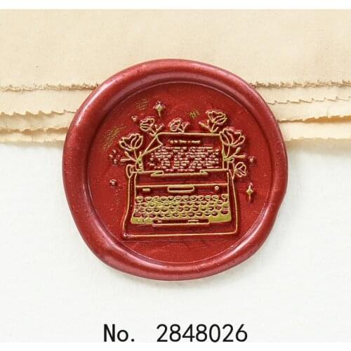 Retro Typewriter Wax seal stamp,Party Wax Seal Stamp Kit invitation seal,gift envelope packing seal, Typewriter stamp