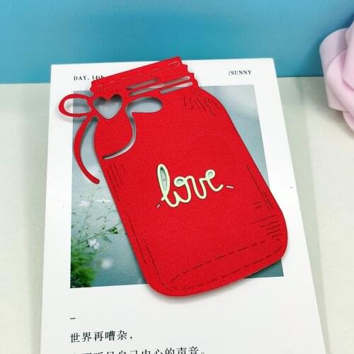 Love Bottle Cutting Dies Scrapbooking DIY Cut Die Mold Fustelle Album Card Decorative Crafts Embossing Folder Clear Stamps