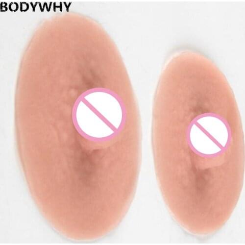 32g/pair Silicone Nipple Covers Self Adhesive Reusable Crossdresser Breasts Soft Lifelike Mastectomy Drag Queen Fake Breast