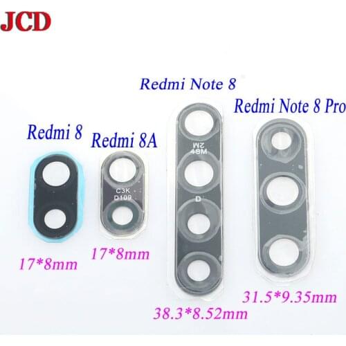JCD Camera Glass Lens Back Rear Camera Glass Lens with Glue Replacement Repair Spare Parts For Xiaomi Redmi 8 8A Note 8 Pro