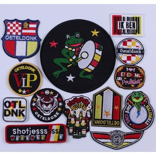 Iron on Patches for Clothes Embroidery Patch Sew on Patches Badges Fabric Stickers Sewing Diy Oeteldonk Applique Stripes Dress A