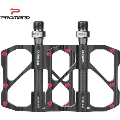 PROMEND 3 Bearings Bicycle Pedal Frosted Texture Wear Resistance Anti-Skid Aluminum Alloy Safe High Lubrication Bike Accessories